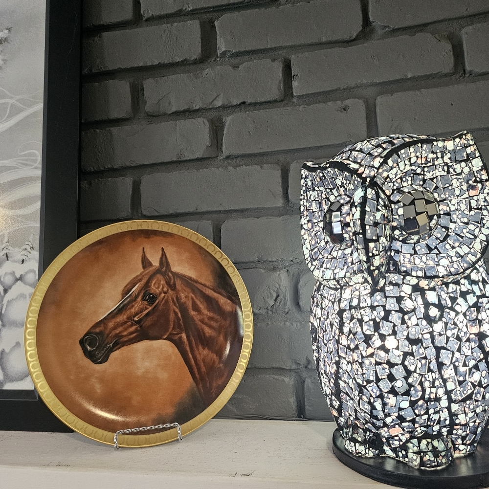 CeramicsArt Plate Adolf Lohmann "Snow Knight" Horse Collector Kaiser Porcelain